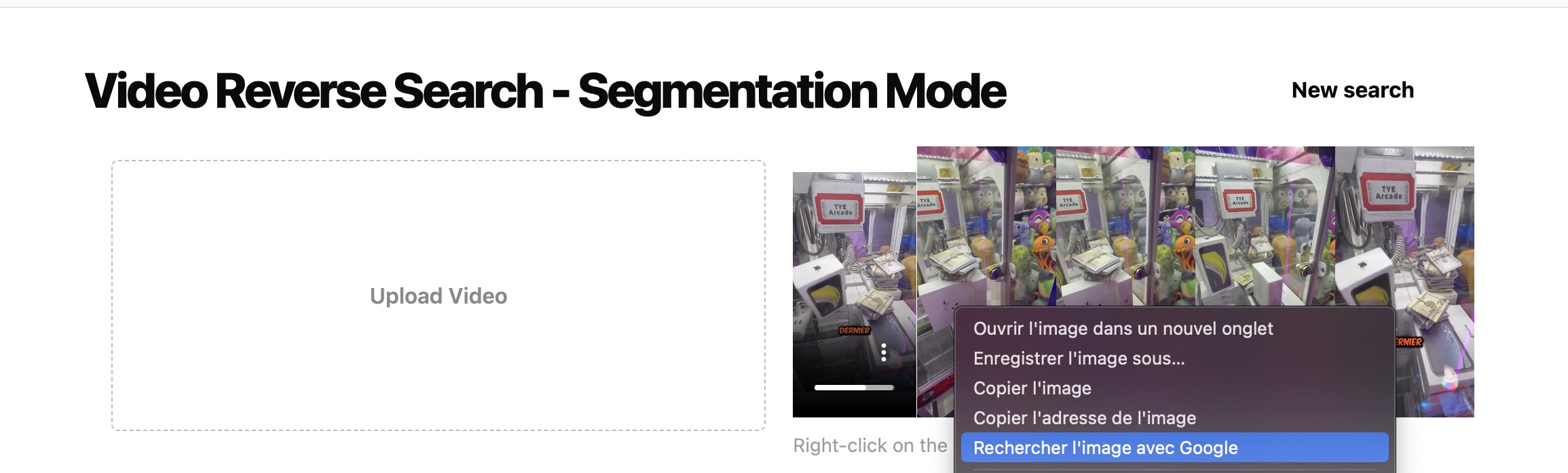 reverse search segmentation mode step 1